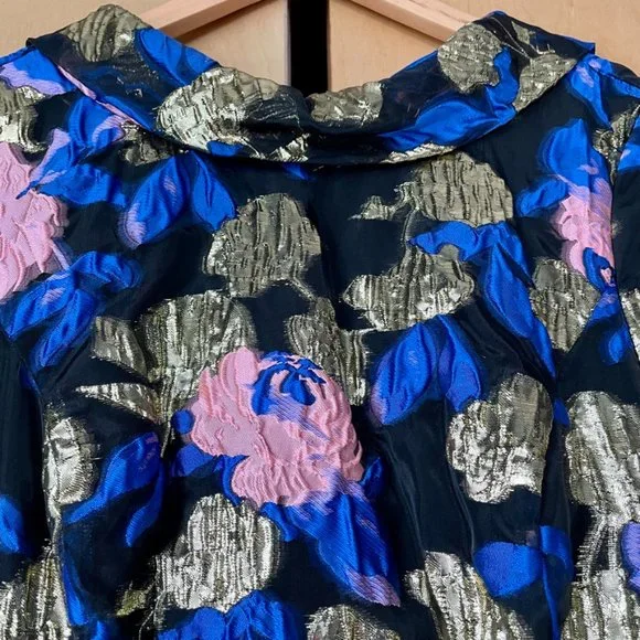 Mark + James Badgley Mischka Metallic Floral Jacquard Fit & Flare Dress - Picture 9 of 15